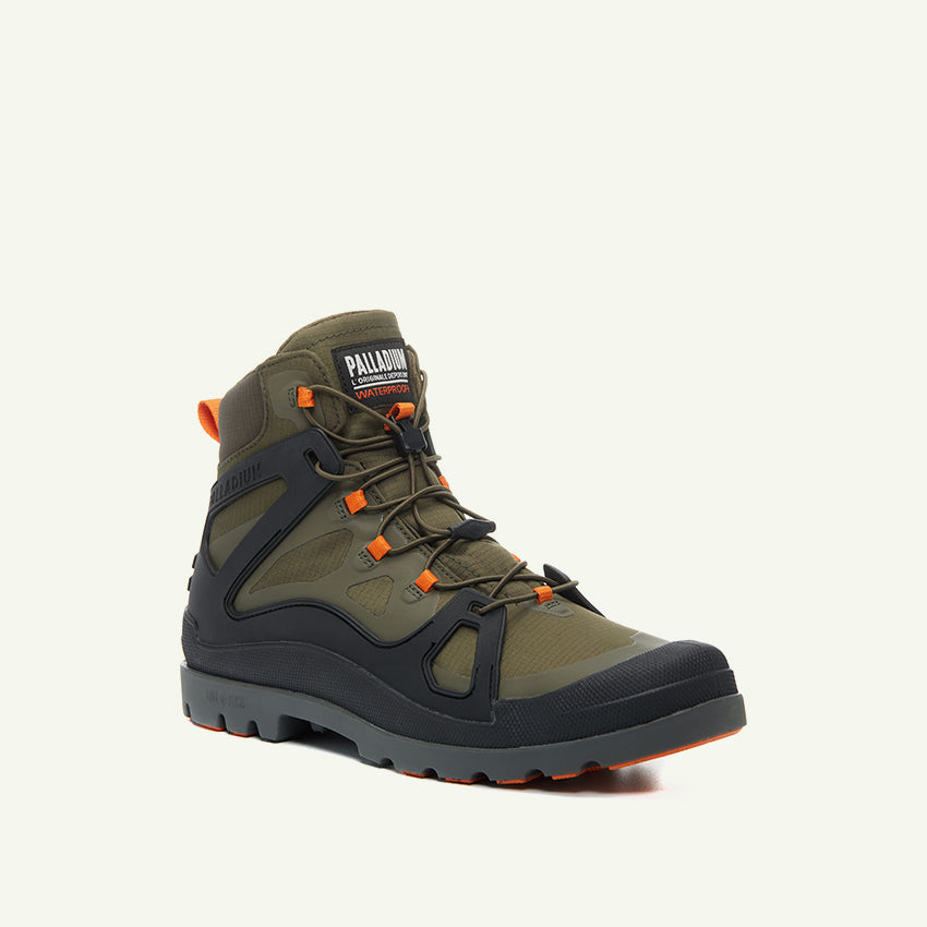 PAMPA LITE+ CAGE WP+ MEN'S BOOTS - OLIVE NIGHT – Palladium Boots ...