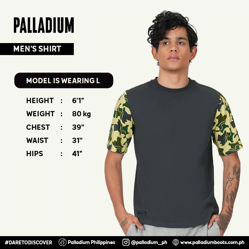 S/S TEE CAMO PLDM MEN'S T-SHIRT -   EBONY