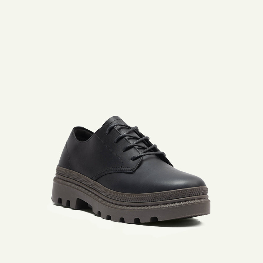 PALLATROOPER OX LTH WP+ MEN'S SNEAKERS - BLACK/WREN