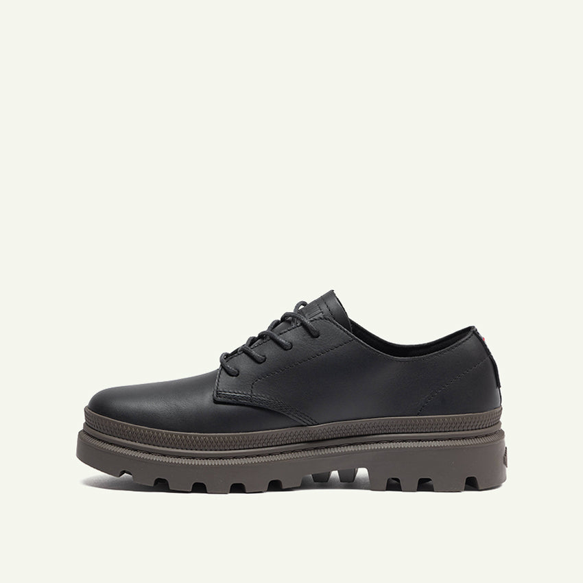 PALLATROOPER OX LTH WP+ MEN'S SNEAKERS - BLACK/WREN