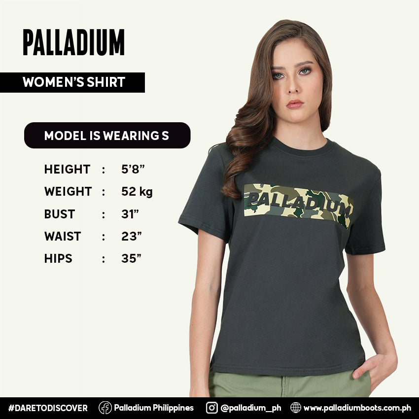 S/S TEE CAMO BANNER WOMEN'S T-SHIRT - EBONY