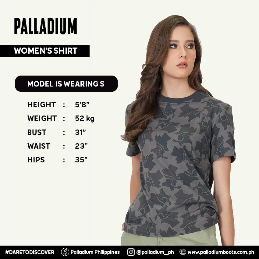 S/S TEE CAMO WOMEN'S T-SHIRT -  CHARCOAL GRAY